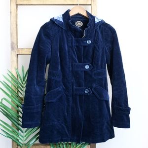 ANTHROPOLOGIE Idra Blue Hooded Jacket